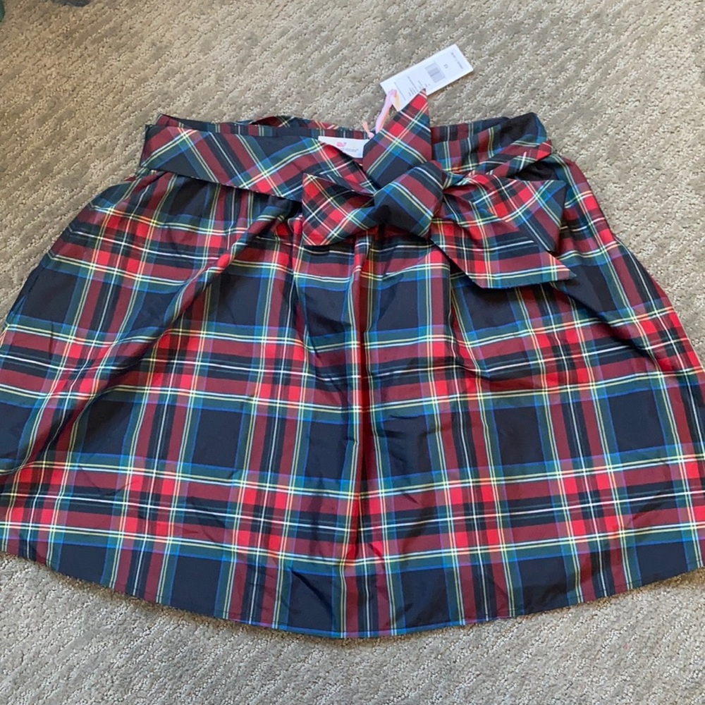 Vineyard Vines Jolly Plaid Taffeta Party Skirt